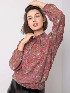 Blúzka D50039F11031A tmavoružová