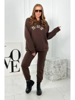 Bavlnená súprava s vyšívaným nápisom Paradise zelený