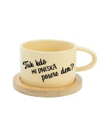 TAK KTO MI DENNEŠNE ZACHRÁNIŠ DEŇ? - žltý pohár na makrónky 200 ml TAK KTO MI DENNEŠNE ZACHRÁNIŠ DEŇ? - žltý pohár na makrónky 200 ml