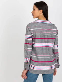 Dámska košeľa LK KS 509165.06X biela a ružová - FPrice