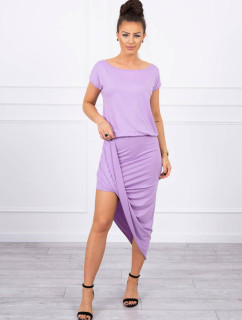 Asymetrické šaty vo fialovej farbe