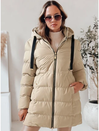 Dámska zimná bunda s kapucňou GABRIELLE beige FashionStreet TY4365
