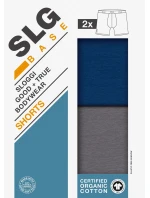 Pánske boxerky SLG Base Short C2P - UNKNOWN - svetlo šedá-tyrkysová V001 - SLOGGI