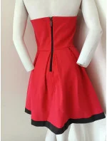 Dámske šaty 3442 červeno-čierne - Nuance