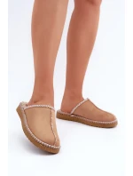 Domáca obuv Papuče s výšivkou Dámska obuv Inblu EY000028 Camel Domáca obuv Papuče s výšivkou Dámska obuv Inblu EY000028 Camel