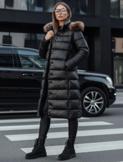 Dámska prešívaná zimná bunda s kapucňou CROMBILA black FashionStreet TY4100