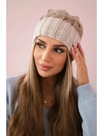 Paris fleecová čiapka K212 tmavo béžová + béžová Paris fleecová čiapka K212 tmavo béžová + béžová