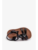 Detské sandále so zapínaním na suchý zips, čierne, Sarniema Detské sandále so zapínaním na suchý zips, čierne, Sarniema