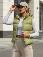 Dámska prešívaná vesta WILLOW pistáciová FashionStreet TY3797 Dámska prešívaná vesta WILLOW pistáciová FashionStreet TY3797