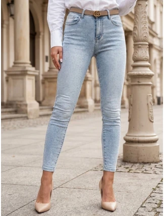 Dámske džínsové úzke nohavice s GLAMSKIN modré FashionStreet UY2442