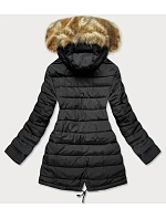 Dámska obojstranná zimná bunda khaki black (w557-1big)