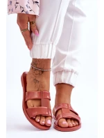 Modne Wegańskie Klapki ZAXY JJ285262 Brudny Róż