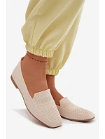 Dámské látkové mokasíny světle béžové Dorielle