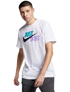 Pánske tričko Tee Just Do It Swoosh, biele, AR5006 101