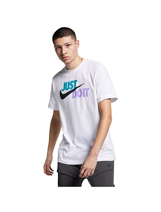 Pánske tričko Tee Just Do It Swoosh, biele, AR5006 101 Pánske tričko Tee Just Do It Swoosh, biele, AR5006 101