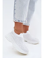 Dámské Sportovní Textilní Baleríny s Dekorací Bílé Melorae