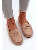 Dámske mokasíny z ekologického semišu, svetlo béžové Rerteria
