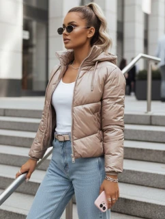Dámska prešívaná bunda LOLAROSE beige FashionStreet TY3738