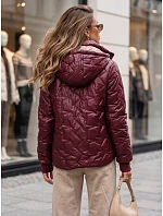 Dámska prechodná bunda s odnímateľnou kapucňou, bordová, FashionStreet TY5777 Dámska prechodná bunda s odnímateľnou kapucňou, bordová, FashionStreet TY5777