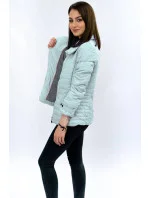 Bunda v šedomátové farbe s vysokým stojačikom (DL016)