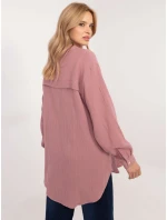 Košeľa D70032M11066D4 tmavoružová