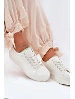 Dámske tenisky na platforme z ECO kože Big Star - biele