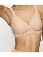 MODERN SOFT+COTTON - Pruhovaná bavlnená podprsenka bez kostice Triumph