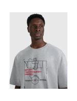 Pánske tričko oversize s potlačou 4F 4FRAW25TTSHM3257-27M