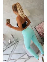 Dámske džínsové nohavice 2639 Tyrkysová - Kesi