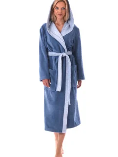 Unisex župan Tampa duo s kapucňou 3959 5456 denim - Vestis