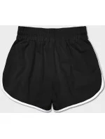 Čierne dámske šortky s kontrastnou lemovkou (8K208-3) Čierne dámske šortky s kontrastnou lemovkou (8K208-3)