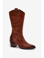 Kožený vyhrievaný podpätok Zazoo 70155 Brown Kožený vyhrievaný podpätok Zazoo 70155 Brown
