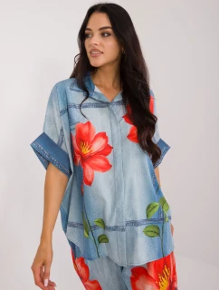 Košeľa DHJ KS 19007 1.30 modrá