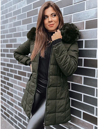 Dámska prešívaná zimná bunda LELISIA zelená FashionStreet TY4029
