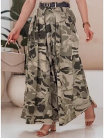 FLOWES svetlozelená moro nohavicová sukňa s opaskom FashionStreet UY2562 FLOWES svetlozelená moro nohavicová sukňa s opaskom FashionStreet UY2562