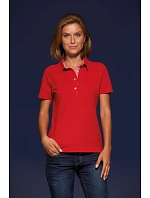 Daiber JN 969 Dámske piqué polo „Plain“ 02.0969 červená/červená/biela Daiber JN 969 Dámske piqué polo „Plain“ 02.0969 červená/červená/biela