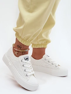 Dámske šnurovacie tenisky na platforme LEE ISLA LACE WOMEN LOW 50261003.1FG White