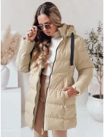 Dámska zimná bunda s kapucňou GABRIELLE beige FashionStreet TY4365