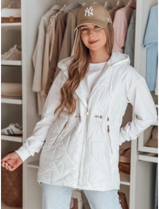 Dámska prechodná prešívaná vesta OLINVIA biela FashionStreet TY4886 Dámska prechodná prešívaná vesta OLINVIA biela FashionStreet TY4886
