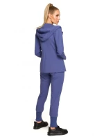 M691 Blejzer s kapucňou a jedným gombíkom - indigo M691 Blejzer s kapucňou a jedným gombíkom - indigo