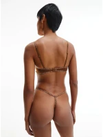 Dámske tangá 2 pack QD3807E CJ8 škoricová - Calvin Klein Dámske tangá 2 pack QD3807E CJ8 škoricová - Calvin Klein