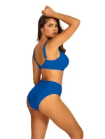 Dámske dvojdielne plavky Bayamon 6 995BM6-13 výstrih modrá - SELF