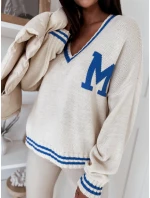 Dámsky oversize sveter MIRAGE cream FashionStreet MY2222