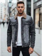 Pánska zateplená džínsová bunda čierna FashionStreet TX4725z