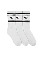 Champion Crew 3 páry bielych ponožiek U20081 WW006