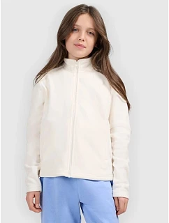 Dievčenský bežný fleece s kapucňou 4F 4FJRSS26TFLEF507-11S
