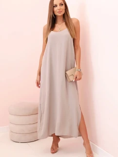 Dlhé fango šaty bez ramienok