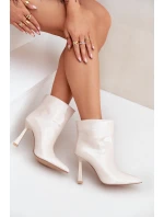 Lakierowane Botki Na Szpice Wsuwane Jasnobeżowe Seliri