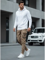 FashionStreet béžové pánske bojové nohavice UX4166