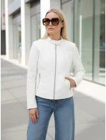 Dámska kožená bunda TRENDY FUSION white FashionStreet TY5478